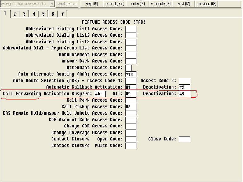 ch feature-access-codes